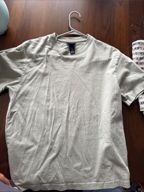 H&M Men's Crewneck Tee in Light Sage Green